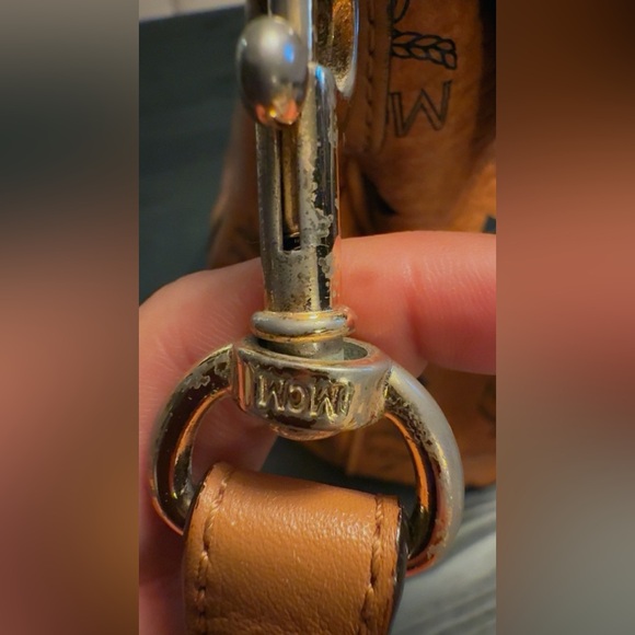 MCM Vintage Visetos:  Cognac Monogram 2-Way Tote & Shoulder Bag | Authentic - Picture 5 of 14